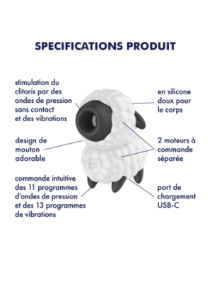 Stimulateur clitoridien Dreamy Sheep Satisfyer - CC597878